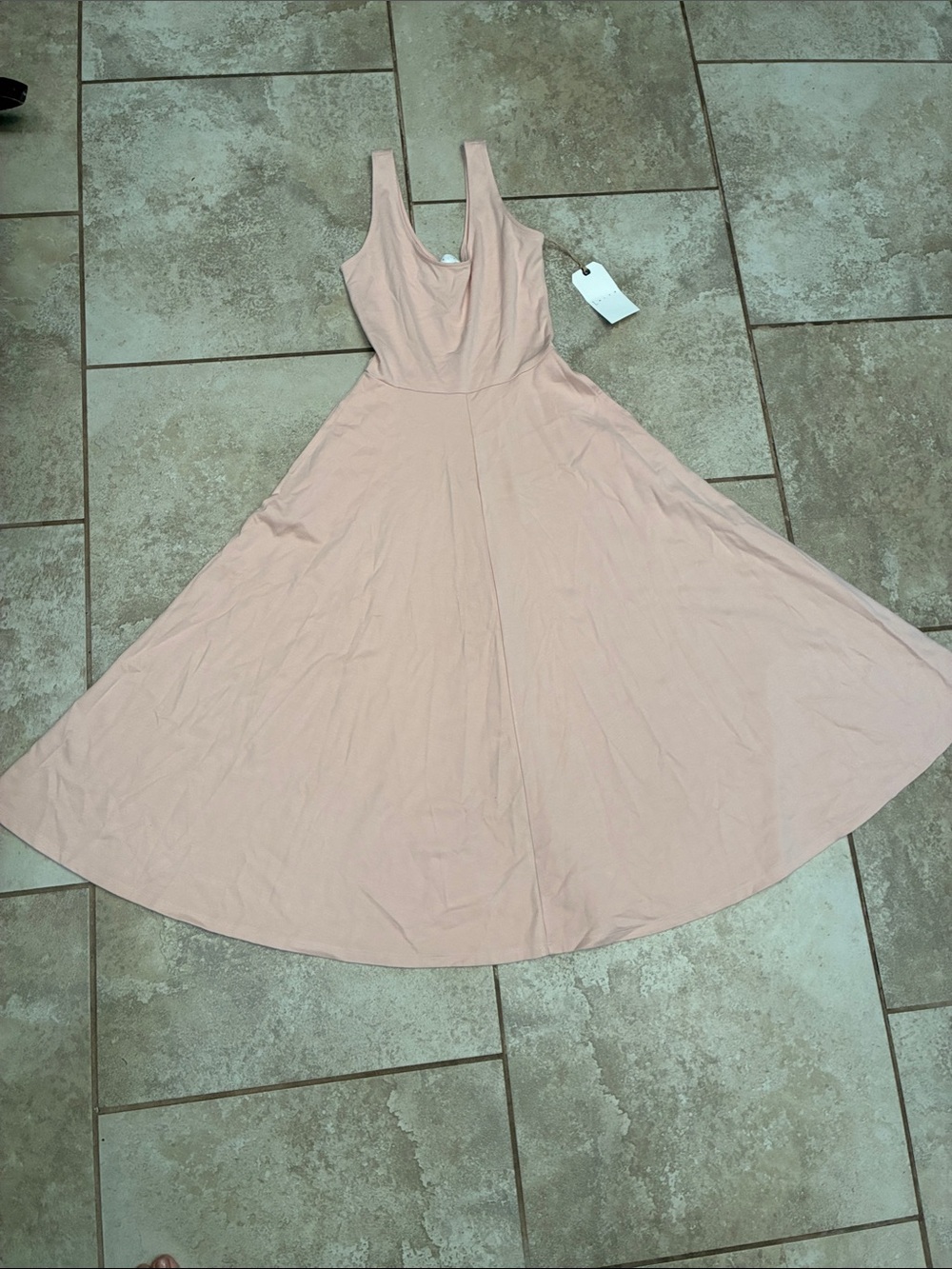 Leith Blush Midi Fit-and-Flare Dress